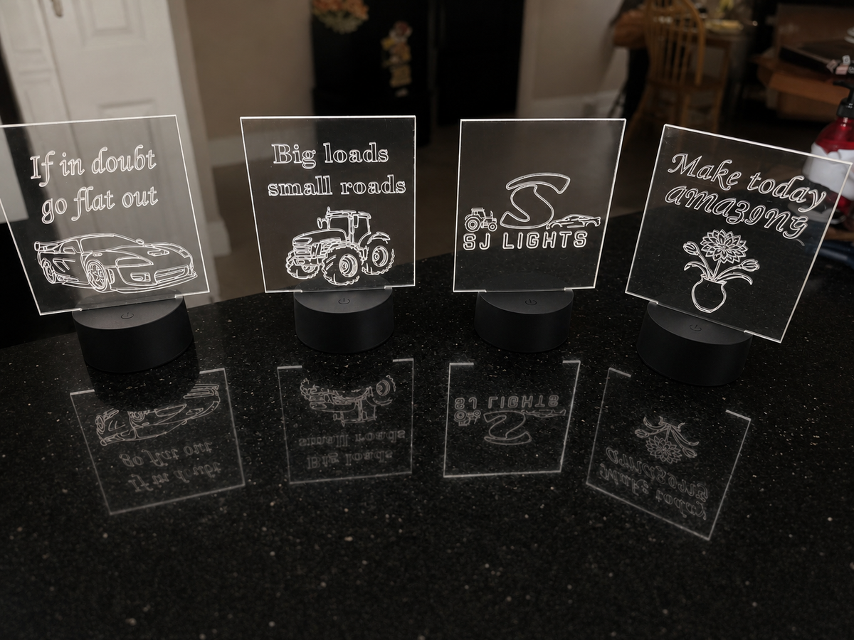 Custom LED lightboard — tractor cab